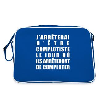 complotiste - Sac Retro - bleu/blanc - Dos