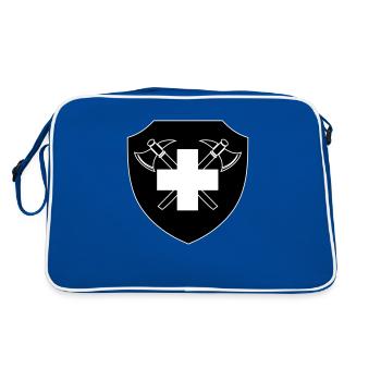 Swiss Fire Brigade inverted - Retro Bag - blue/white - Back