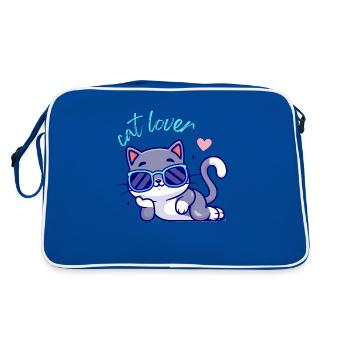 Cat lover - Sac Retro - bleu/blanc - Dos
