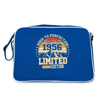 1956 Birthday 1956 Born in 1956 Birthday - Retro Bag - blue/white - Back