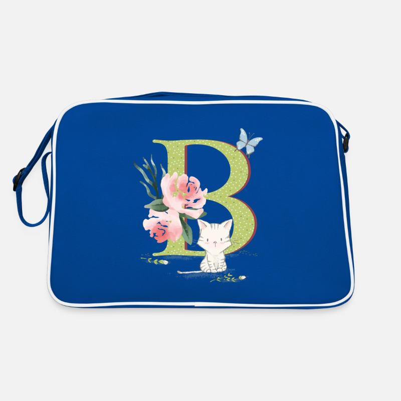 Initial letter B with cat Retro Bag