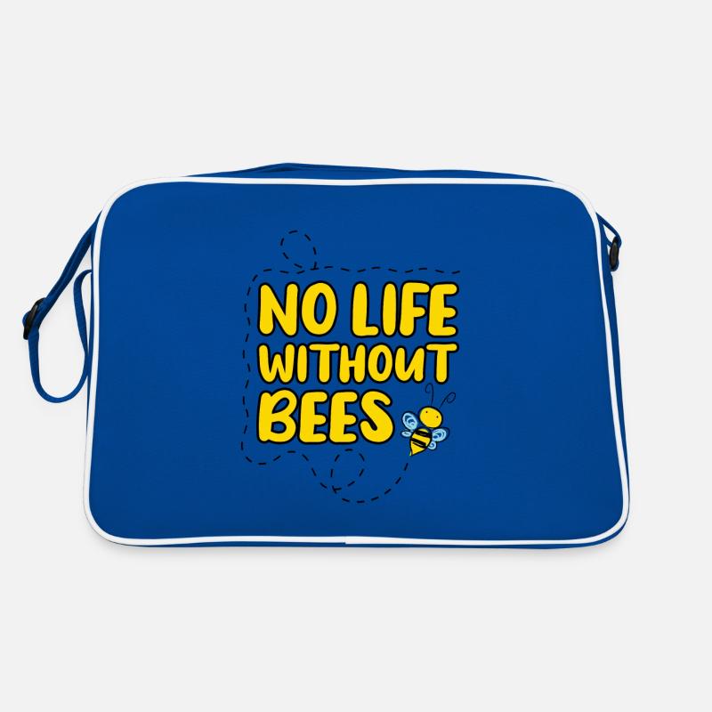 No Life Without Bees - Save the Bees Retro Tasche
