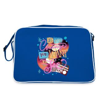 BE THE CHANGE YOU WANT TO SEE - Retro Bag - blue/white - Back