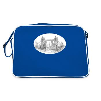 Pont de la tour - Sac Retro - bleu/blanc - Dos