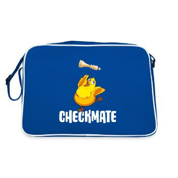 Chess Checkmate Chess player "checkmate" - Retro Bag - blue/white - Back