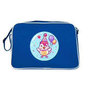 Poulet Anniversaire Bébé - Sac Retro - bleu/blanc - Dos