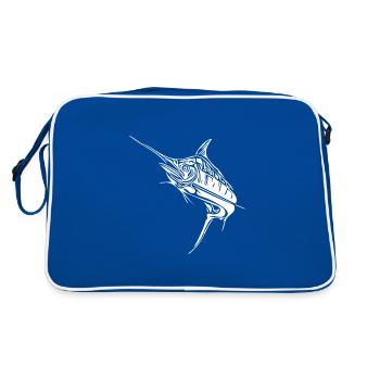 Élégant espadon prédateur de poisson osseux - Sac Retro - bleu/blanc - Dos