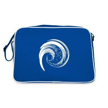 Formation de tourbillon de vague torsadée - Sac Retro - bleu/blanc - Dos