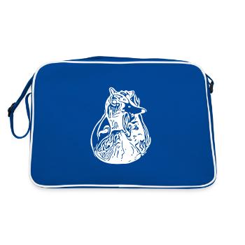 Vintage Ente - knuddeliger Erpel knuffiger Vogel - Sac Retro - bleu/blanc - Dos