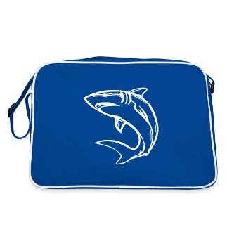 Élégant requin d’eau profonde - Sac Retro - bleu/blanc - Dos
