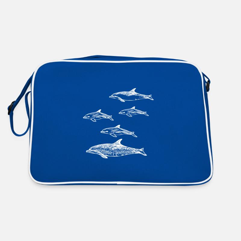 Delfin Schule Retro Tasche