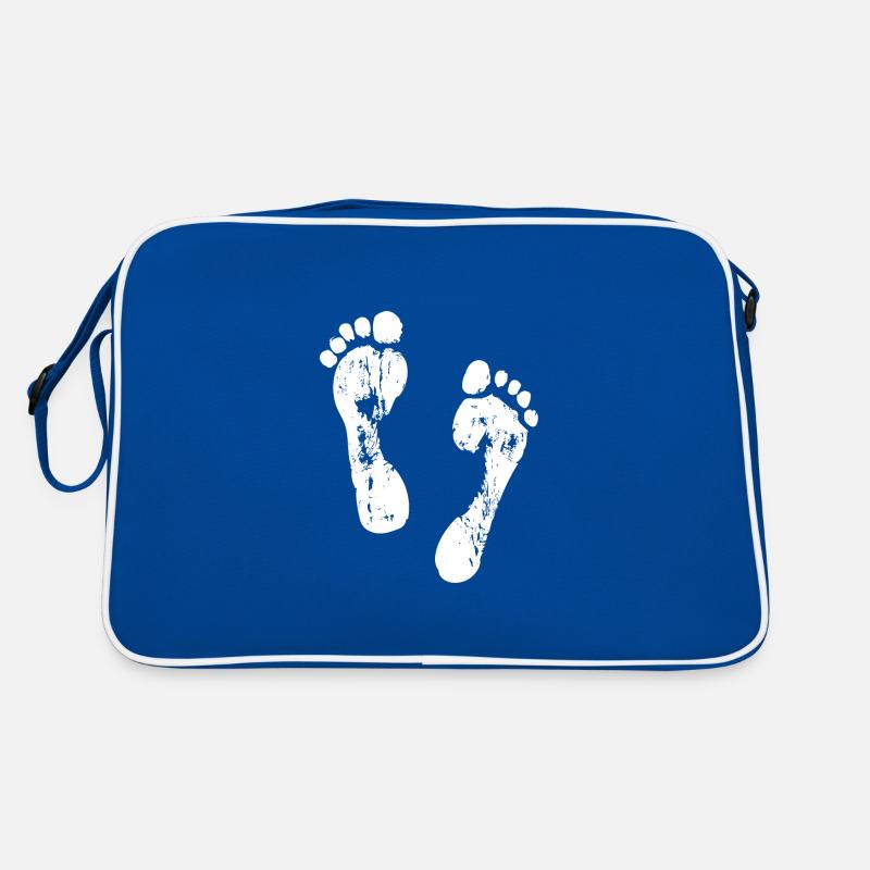 Empreintes de pas dans le sable Sac Retro