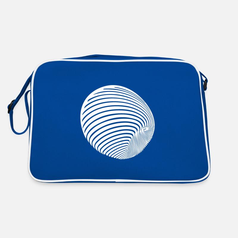 Geometric ball roll with stripes Retro Bag