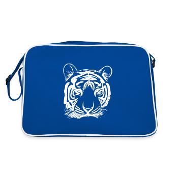 Tiger Big Cat avec motif à rayures vintage - Sac Retro - bleu/blanc - Dos