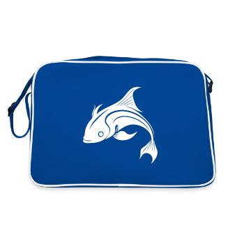 Koi Carp - Poisson de carpe doux et élégant - Sac Retro - bleu/blanc - Dos