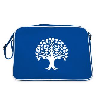 Logo de l’arbre à tatouage - Sac Retro - bleu/blanc - Dos