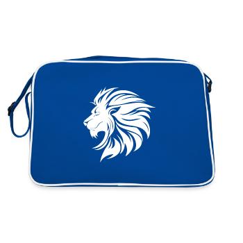 Mighty Lion Head Mane Cool Style de tatouage - Sac Retro - bleu/blanc - Dos