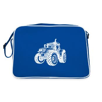 Grand tracteur de terrain Agriculteur Voiture de rêve - Sac Retro - bleu/blanc - Dos