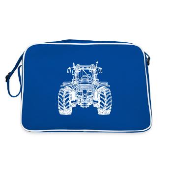 Tracteur lourd Tracteur de grand champ - Sac Retro - bleu/blanc - Dos