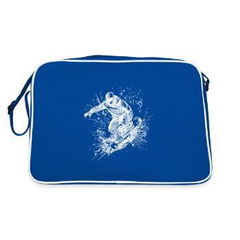 Cool Mountain Sports Jump Style Snowboard Move - Retro Bag - blue/white - Back