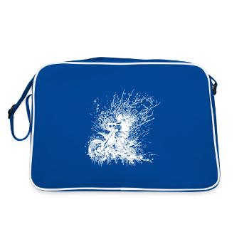 Bikerin Splash Style Balade hors route - Sac Retro - bleu/blanc - Dos
