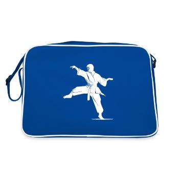 Karaté, arts martiaux, Karaté combattants, compétition - Sac Retro - bleu/blanc - Dos