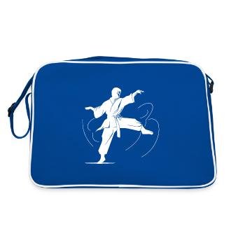Karate Fighter Martial Arts Competition - Retro Bag - blue/white - Back