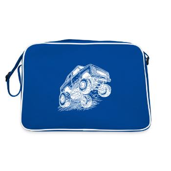 Hobby Monstertruck Modellbau Spielzeug Reifen - Retro Tasche - Blau/Weiß - Hinten