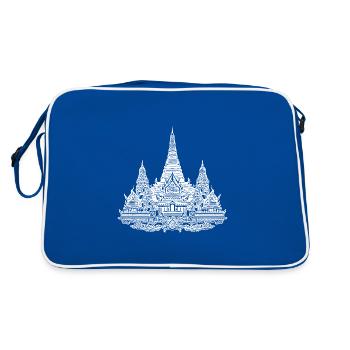 Exotic Thailand Trip Large Country Temple Complex - Retro Bag - blue/white - Back