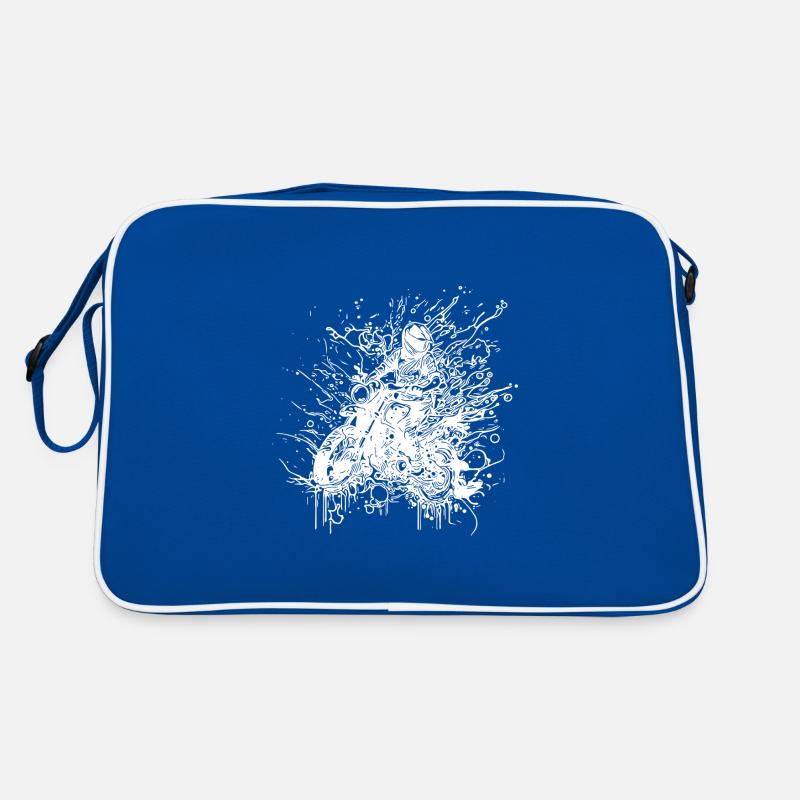 Biker Motorcycle Off-Road Riding Tattoo Style Retro Bag