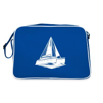 Catamaran de sport grand voilier à voiles - Sac Retro - bleu/blanc - Dos