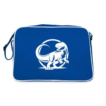 Conception de logo de dinosaure pour les fans de dinosaures - Sac Retro - bleu/blanc - Dos