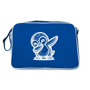 Pingouin mignon Petit pingouin dabbing - Sac Retro - bleu/blanc - Dos