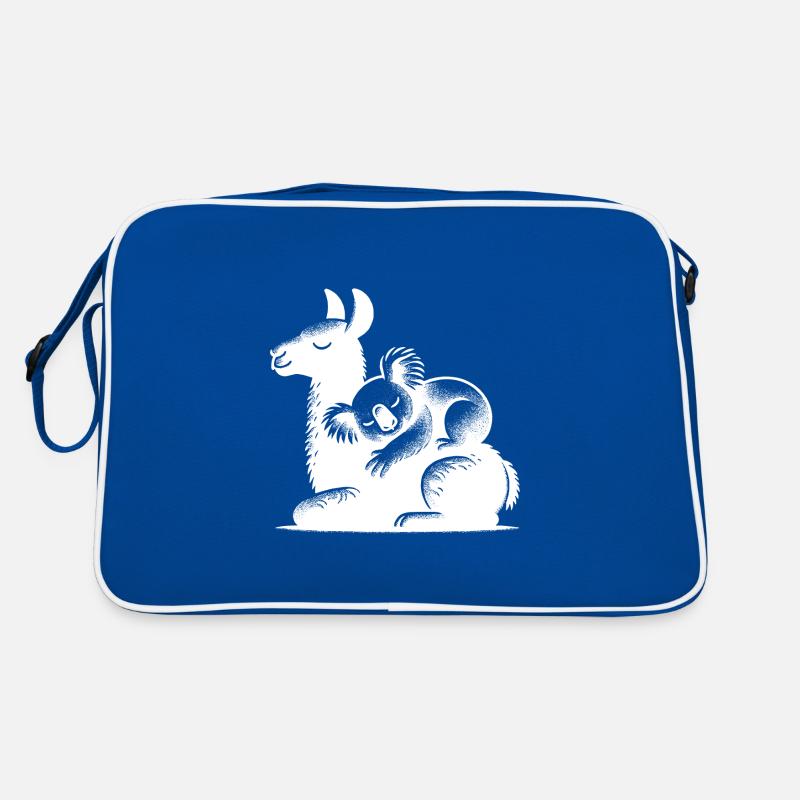 Sleeping koala on a sleeping llama Retro Bag
