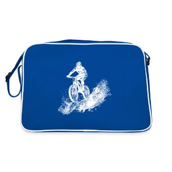 Cycliste Boue Montagne Descente - Sac Retro - bleu/blanc - Dos