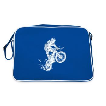 Cycliste cool vététiste - Sac Retro - bleu/blanc - Dos