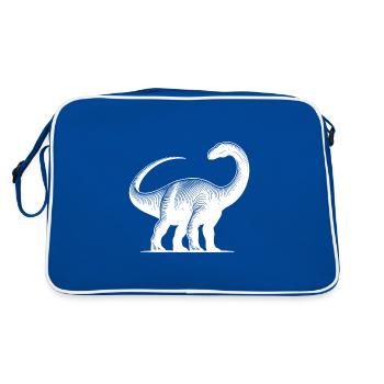 Dinosaure dinosaure dinosaure brachiosaure massif - Sac Retro - bleu/blanc - Dos