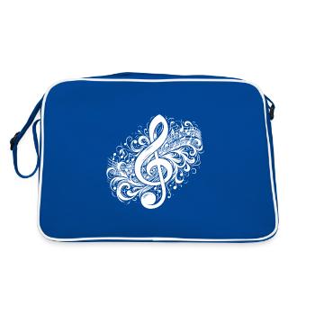 Clé de musique avec partitions vintage - Sac Retro - bleu/blanc - Dos