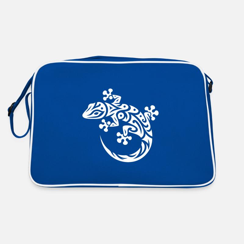Gecko mignon dans le style de tatouage tribal Sac Retro