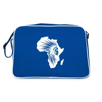 Strong Warrior Jewelry Africa Warrior Silhouette - Retro Bag - blue/white - Back