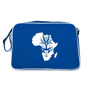 Afrique Continent Masques Bijoux Tatouage - Sac Retro - bleu/blanc - Dos