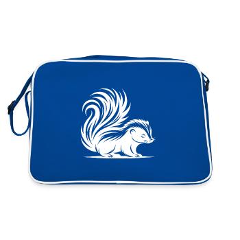 Bébé mouffette câlin - Sac Retro - bleu/blanc - Dos