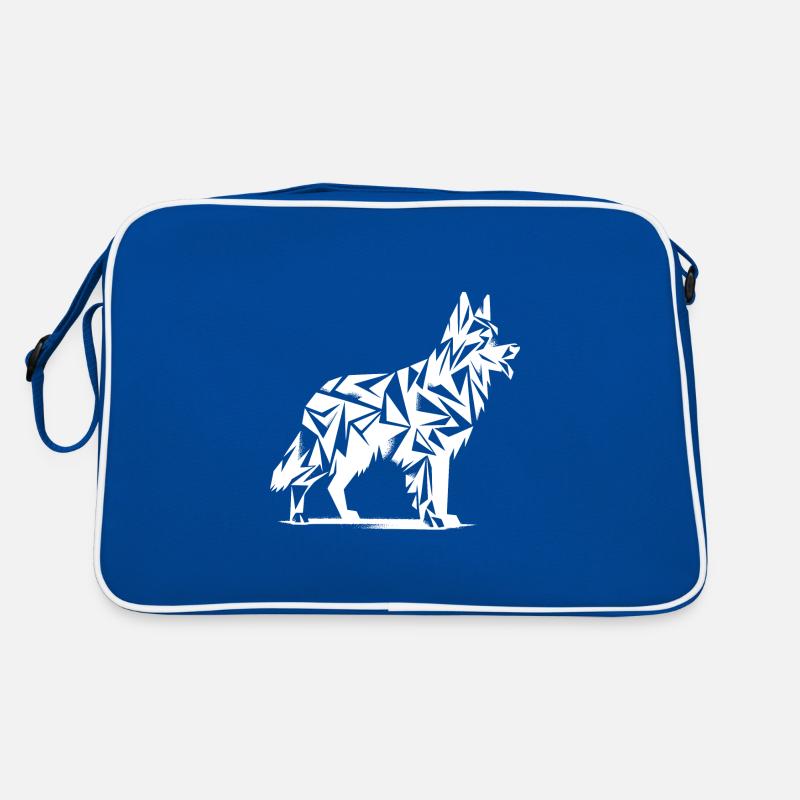 Geometric German Shepherd Retro Bag