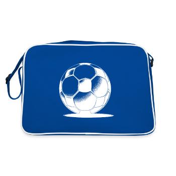 Soccer ball with shadow - Retro Bag - blue/white - Back