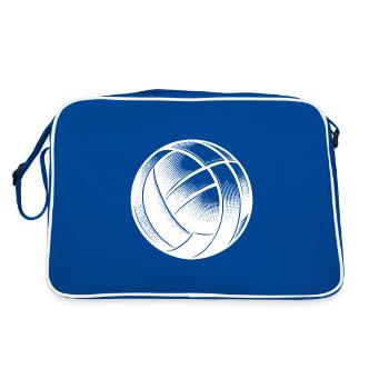 Conception de volley-ball - Sac Retro - bleu/blanc - Dos