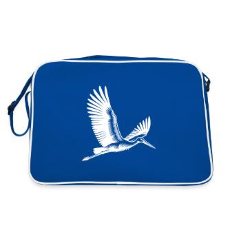 Cigogne volante - Sac Retro - bleu/blanc - Dos
