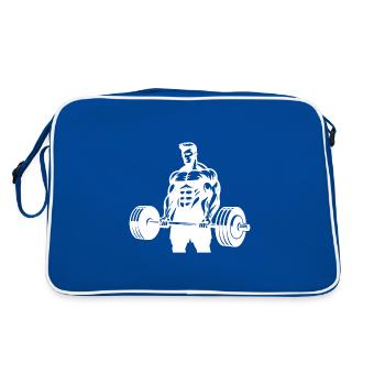 Musculation pour hommes - Feel Iron and Strength - Sac Retro - bleu/blanc - Dos