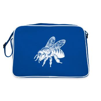 Douce petite abeille - Sac Retro - bleu/blanc - Dos