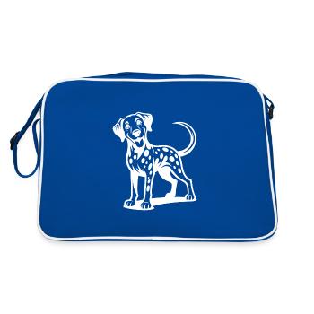 Chien dalmatien câlin Drôle d’ami à quatre pattes - Sac Retro - bleu/blanc - Dos