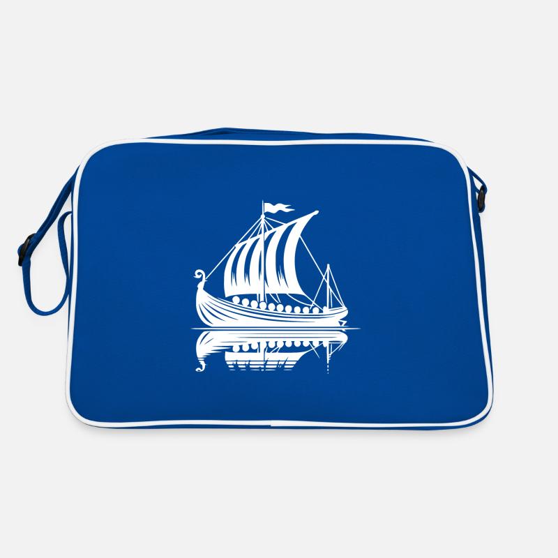Strong Viking Dragon Boat with Sail Retro Bag
